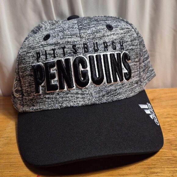 Adidas Pittsburgh Penguins L/XL Stretchfit Hat - New - Picture 1 of 10